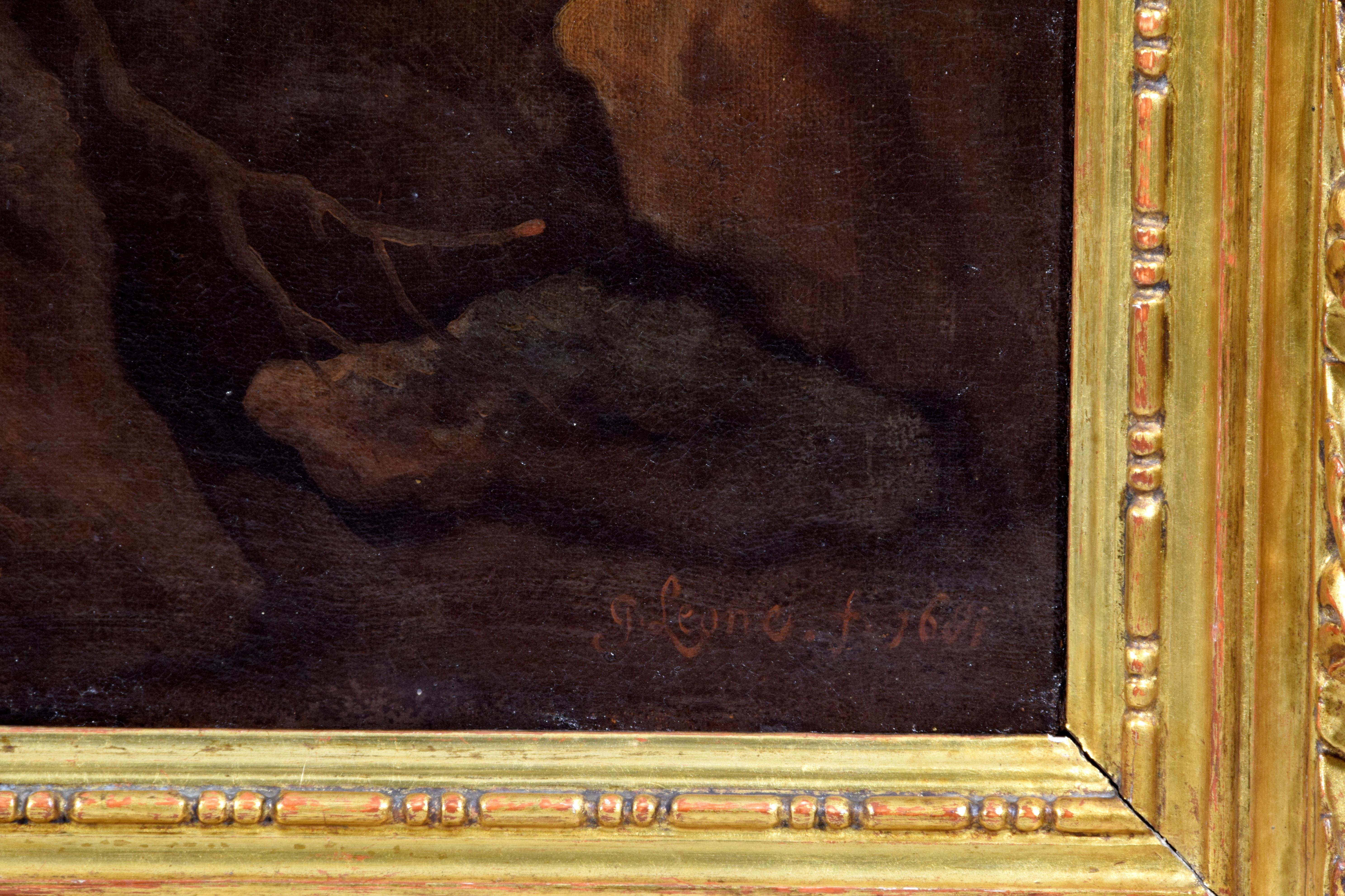 1681, Coppia di dipinti firmati Grechetto da Leone come Govaert G. VAN DER LEEUW in vendita 9