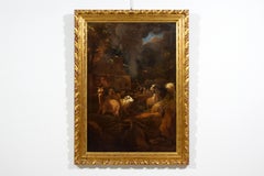 1681, Pair of Paintings signed Grechetto da Leone as Govaert G. VAN DER LEEUW