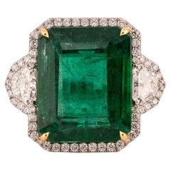 16.85 Carat Platinum Emerald Ring