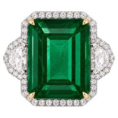 16.85 Carat Platinum Emerald Ring
