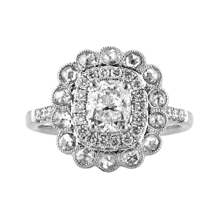 1.68ct Cushion Cut Diamond Engagement Ring