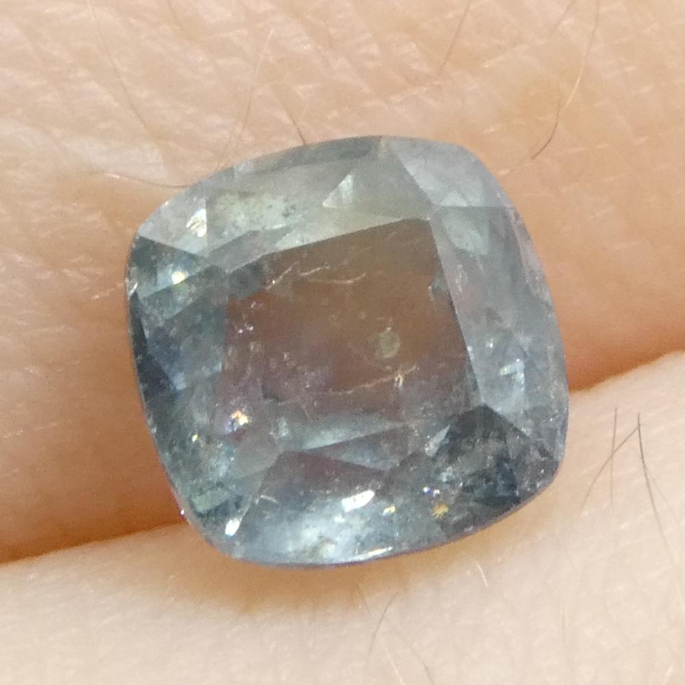 Saphir sarcelle bleu-vert de Tanzanie de 1,68ct en forme de coussin en vente 6