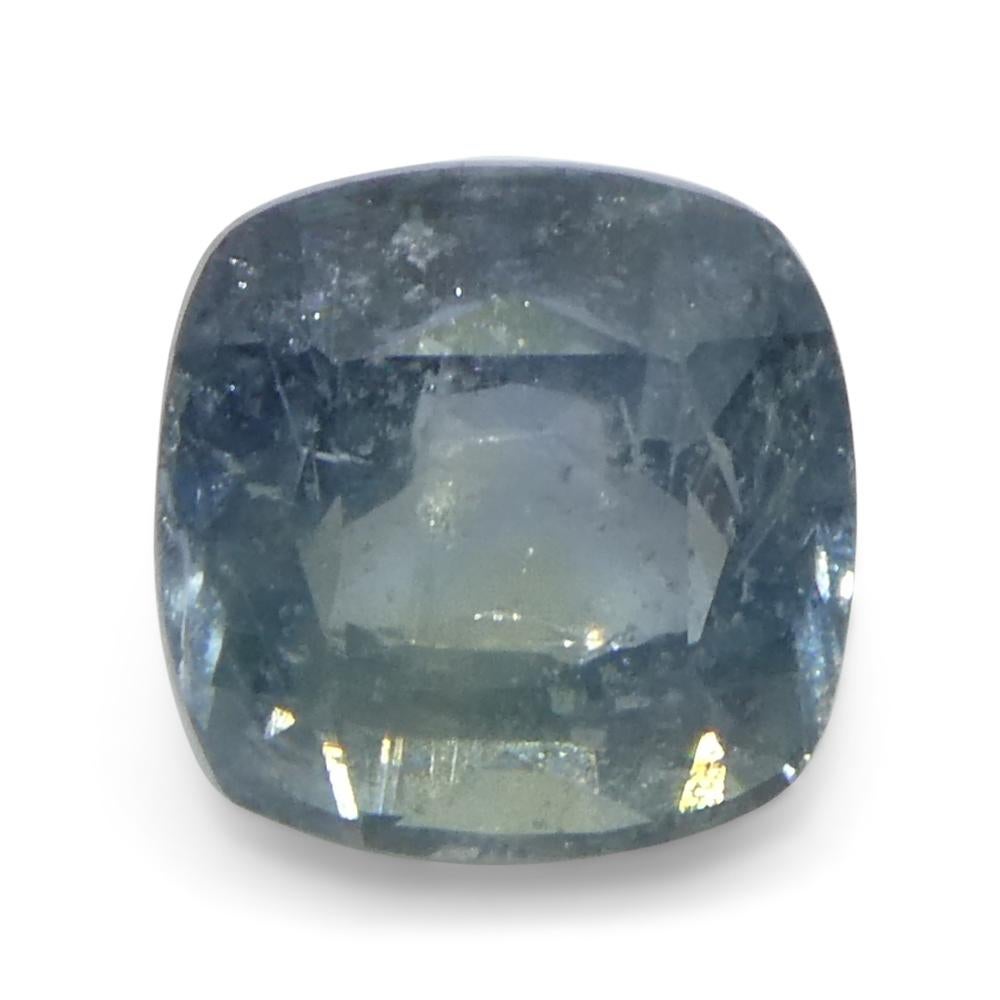 Saphir sarcelle bleu-vert de Tanzanie de 1,68ct en forme de coussin Unisexe en vente