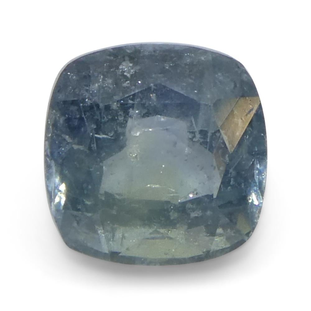 Saphir sarcelle bleu-vert de Tanzanie de 1,68ct en forme de coussin en vente 1