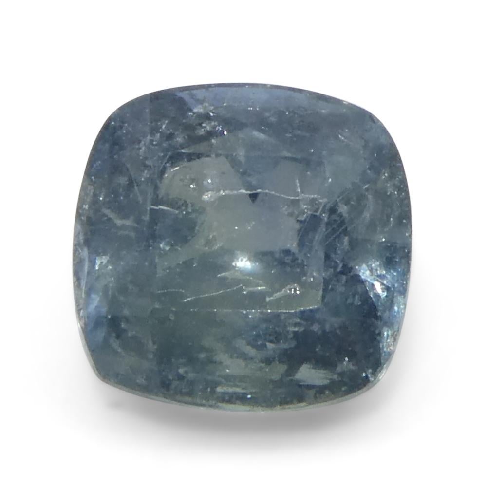 Saphir sarcelle bleu-vert de Tanzanie de 1,68ct en forme de coussin en vente 3