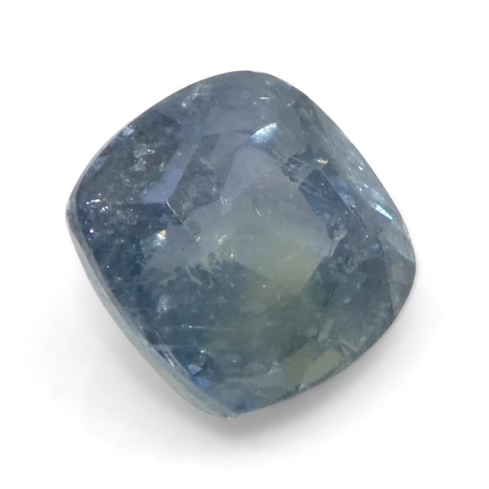 Saphir sarcelle bleu-vert de Tanzanie de 1,68ct en forme de coussin en vente 4