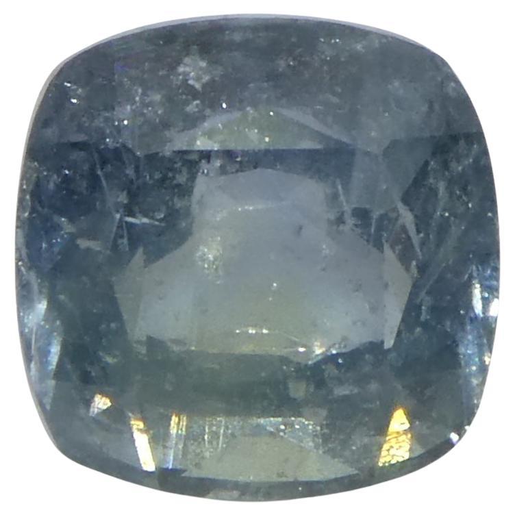 1.68ct Cushion Greenish-Blue Teal Sapphire from Tanzania