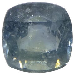 Saphir sarcelle bleu-vert de Tanzanie de 1,68ct en forme de coussin