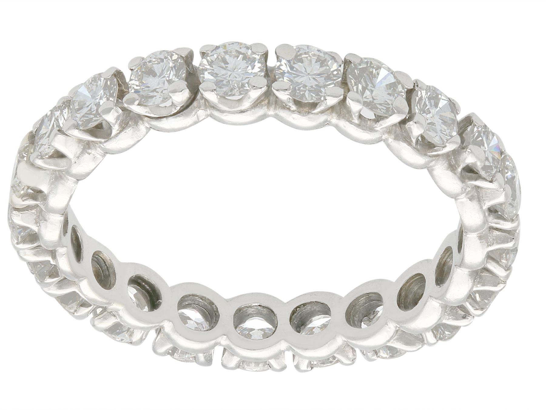 1.68 Carat Diamond and Platinum Full Eternity Ring In Excellent Condition In Jesmond, Newcastle Upon Tyne
