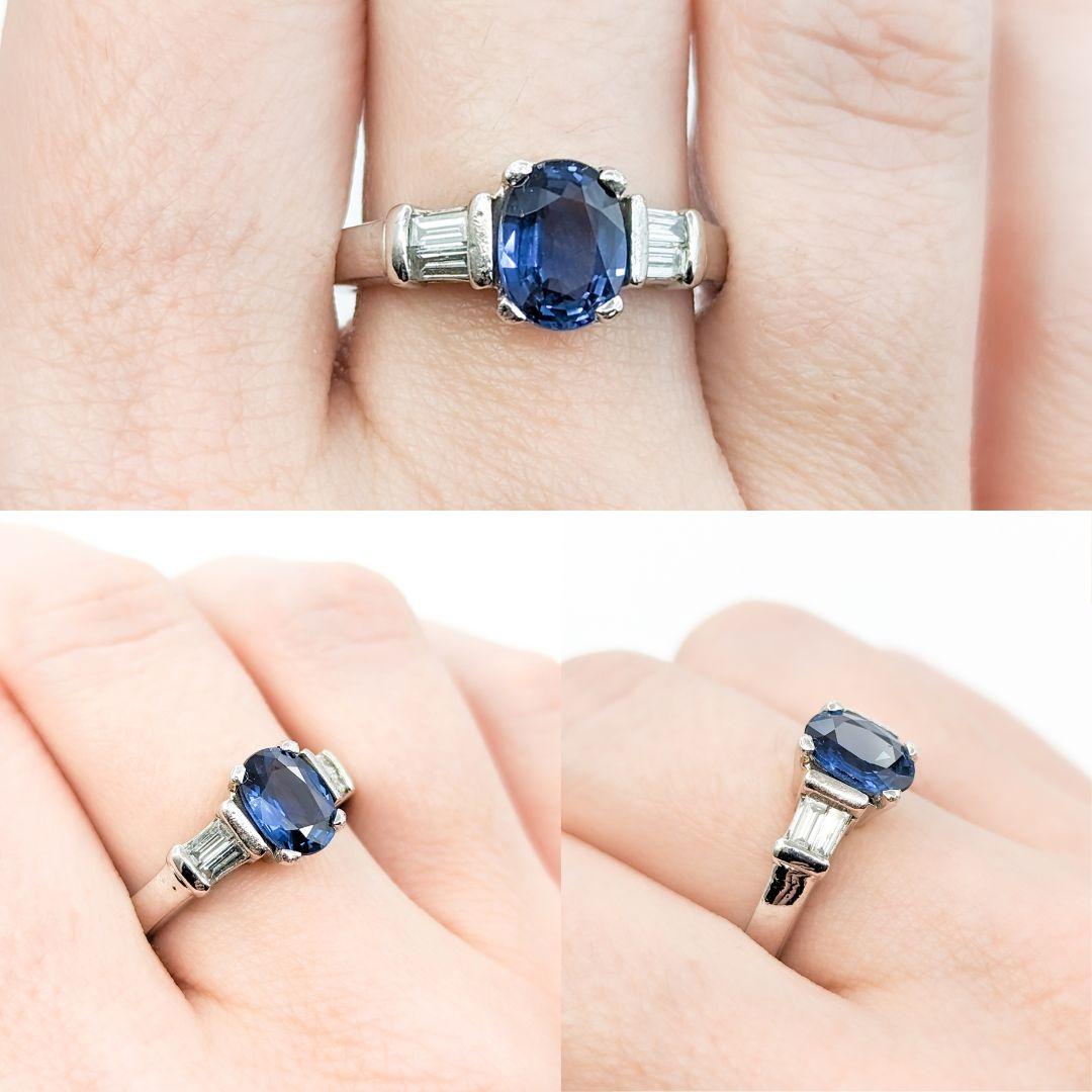 1.68ct Natural Oval Sapphire & Diamond Accent Ring in Platinum

Introducing this beautiful ring crafted in platinum. The ring features a 1.68ct blue sapphire centerpiece, the birthstone for September, symbolizing wisdom and nobility. Blue sapphires