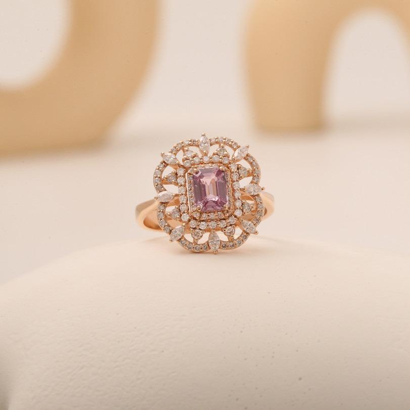 Moderne Bague Padpadrascha saphir non chauffé 1,68 carat en vente