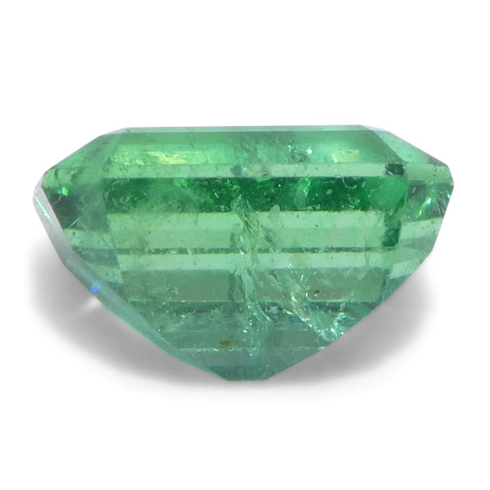 1.68ct Octagonal/Emerald Cut Green Emerald from Zambia For Sale 4
