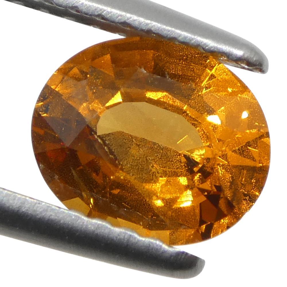 1.68ct Granato ovale Fanta Orange Mandarin Spessartite/Spessartine della Namibia in vendita 6