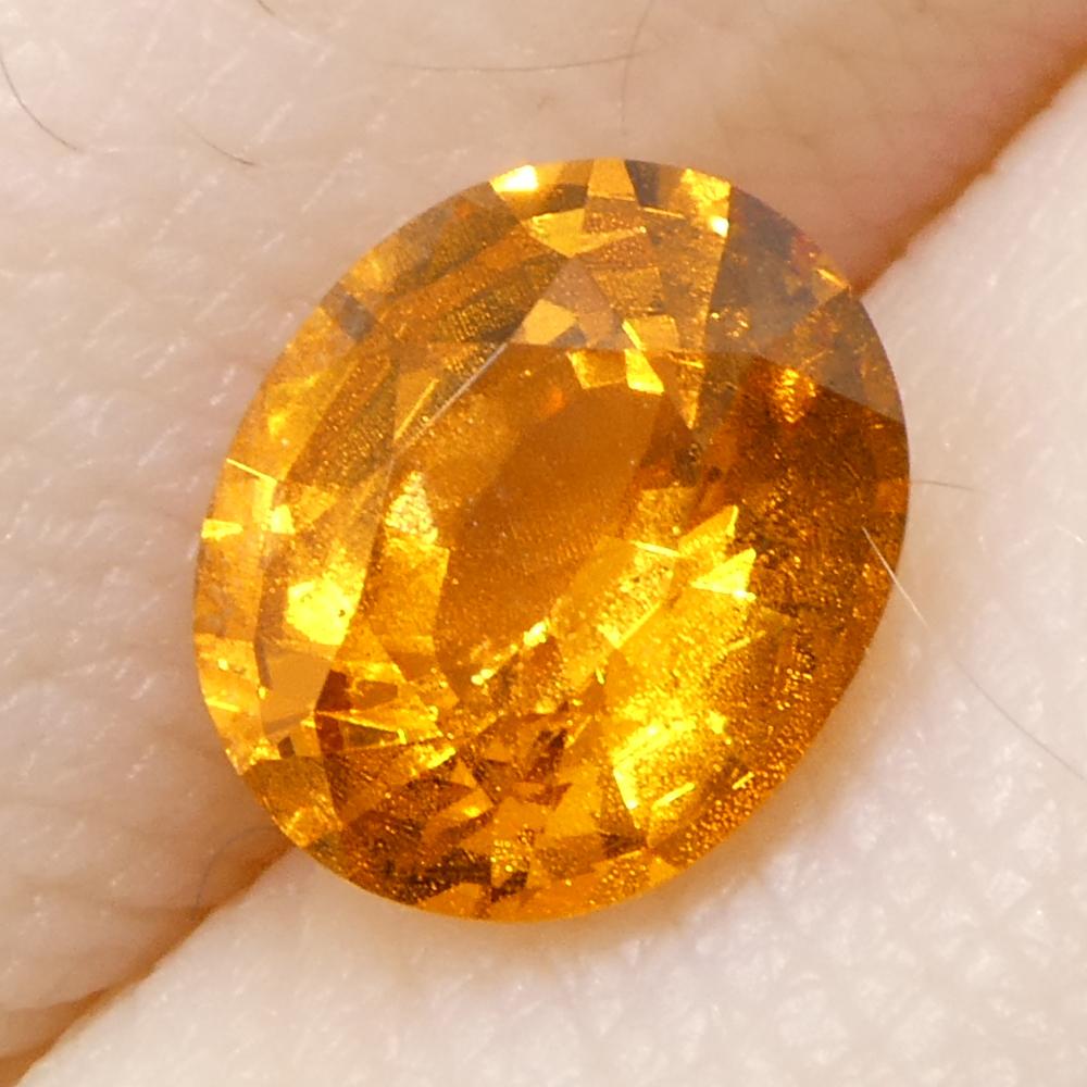 1.68ct Granato ovale Fanta Orange Mandarin Spessartite/Spessartine della Namibia in vendita 7