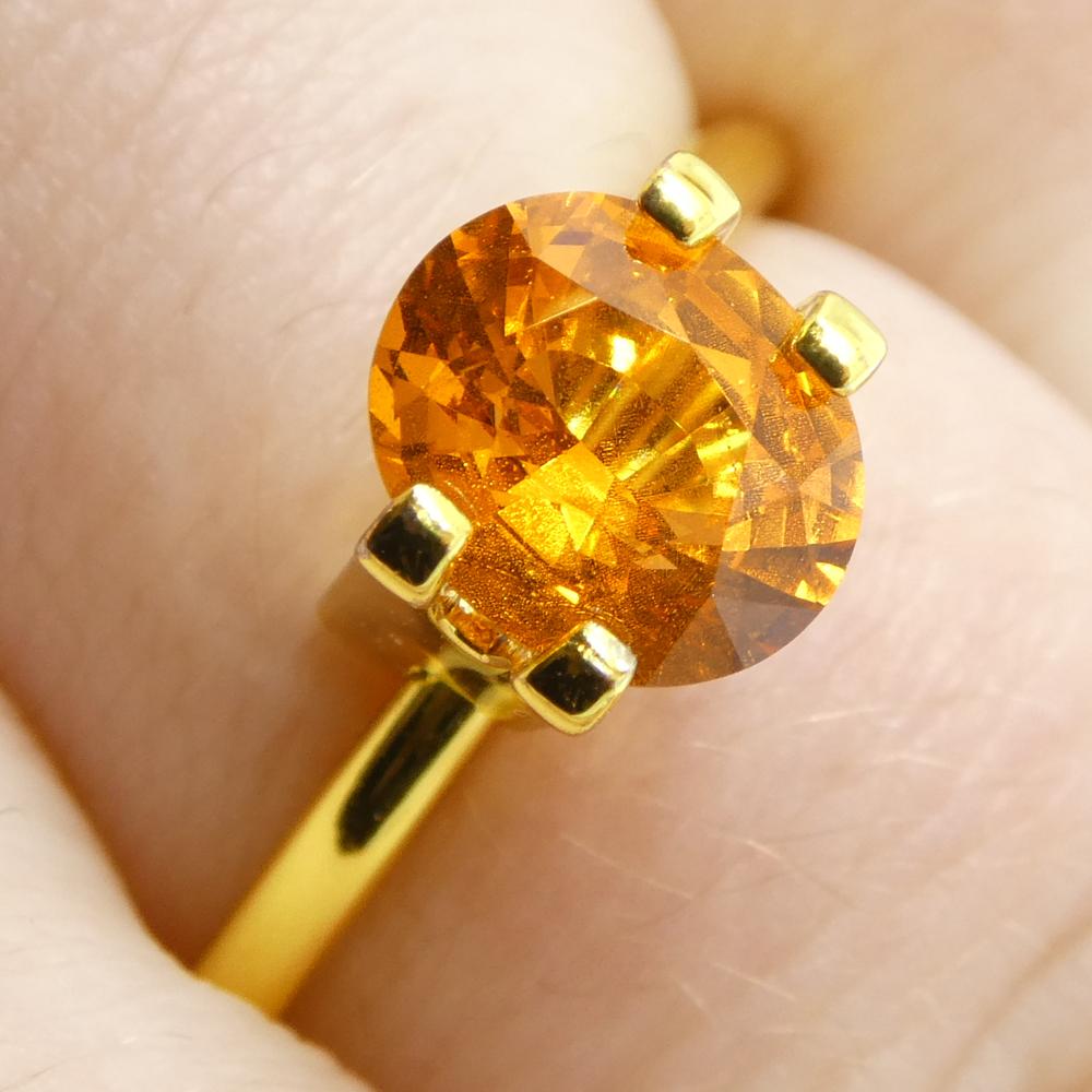 1.68ct Granato ovale Fanta Orange Mandarin Spessartite/Spessartine della Namibia in vendita 9