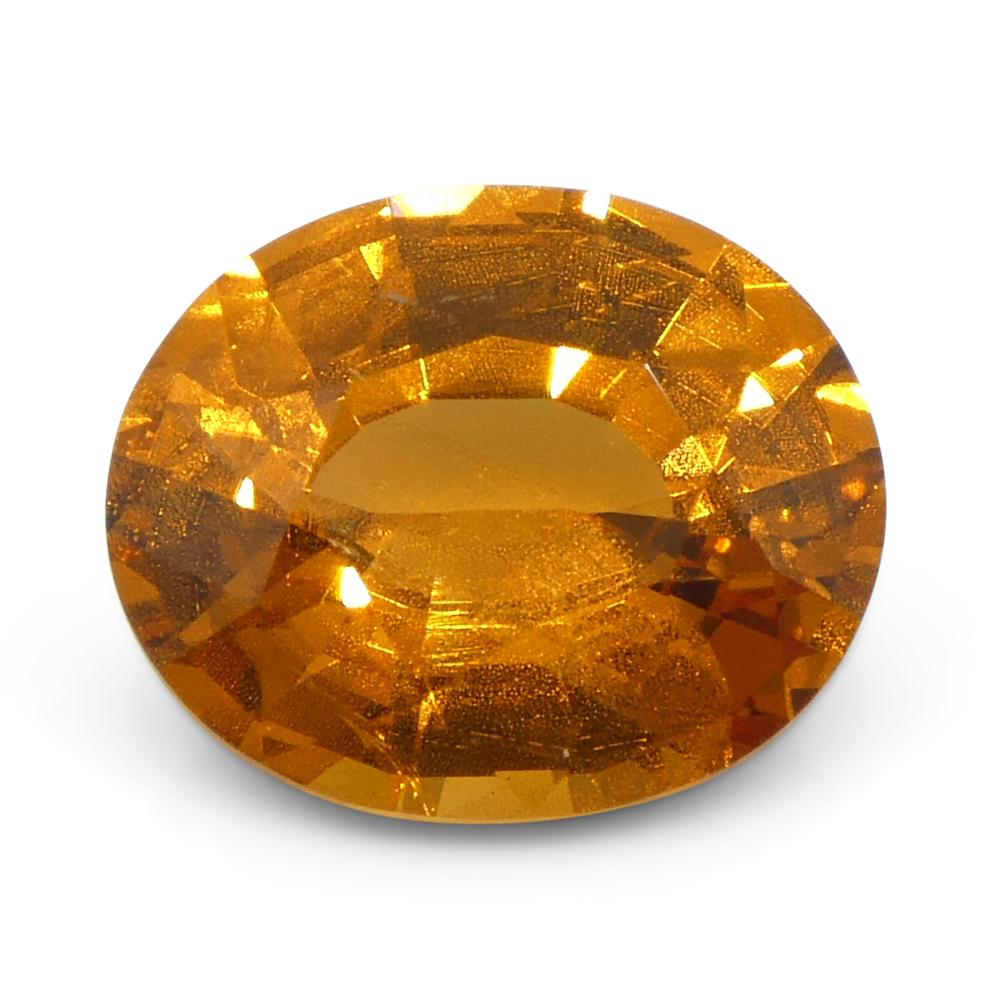 da uomo o donna 1.68ct Granato ovale Fanta Orange Mandarin Spessartite/Spessartine della Namibia in vendita