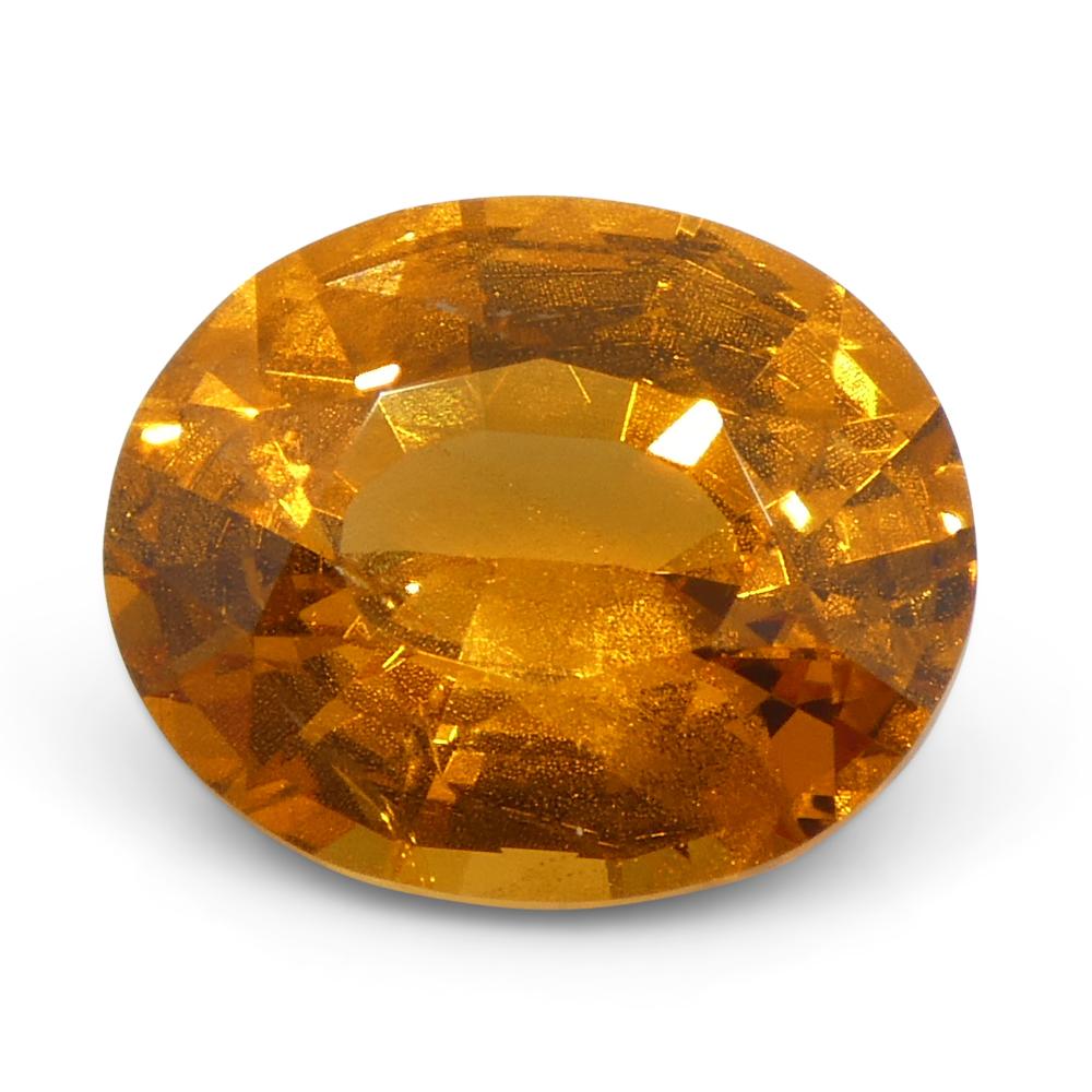 1.68ct Granato ovale Fanta Orange Mandarin Spessartite/Spessartine della Namibia in vendita 1