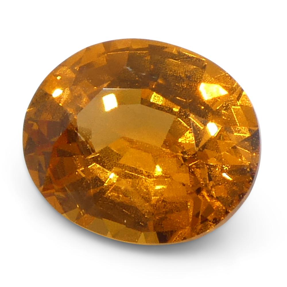 1.68ct Granato ovale Fanta Orange Mandarin Spessartite/Spessartine della Namibia in vendita 4