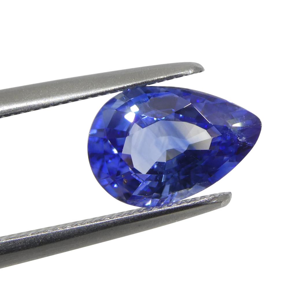 1.68ct Pear Blue Sapphire from Sri Lanka For Sale 8