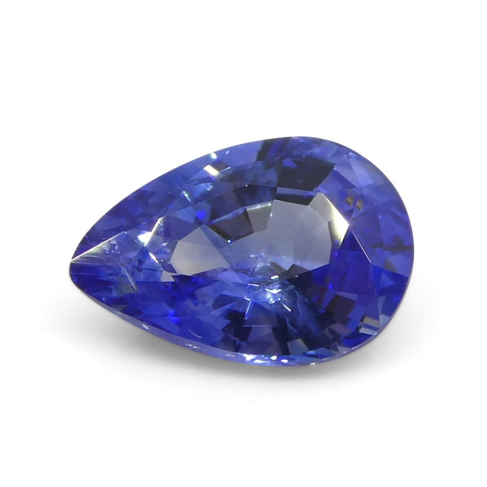 1.68ct Pear Blue Sapphire from Sri Lanka In New Condition For Sale In Toronto, Ontario