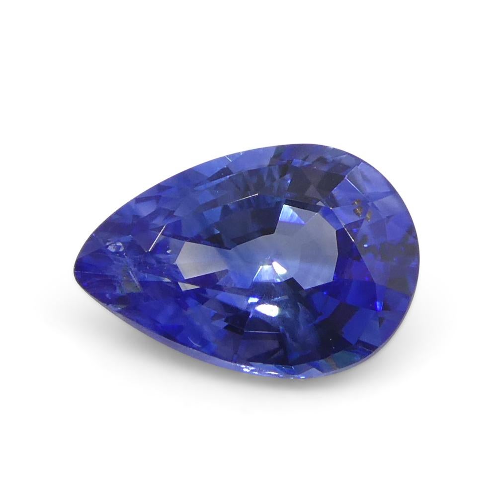 1.68ct Pear Blue Sapphire from Sri Lanka For Sale 1