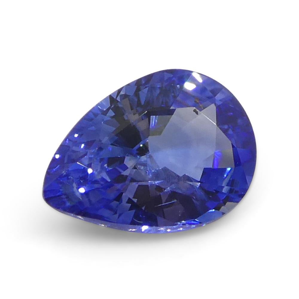 1.68ct Pear Blue Sapphire from Sri Lanka For Sale 2