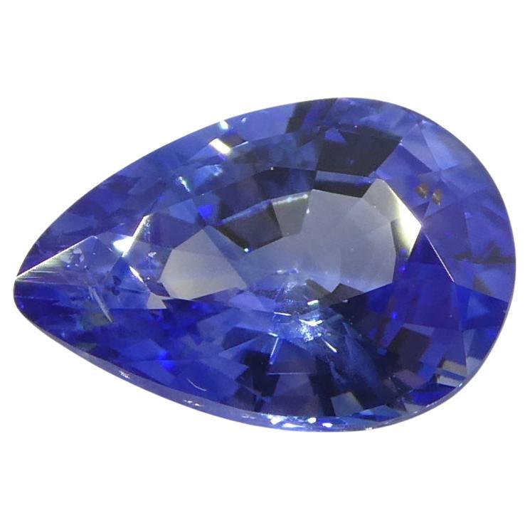 1.68ct Pear Blue Sapphire from Sri Lanka For Sale