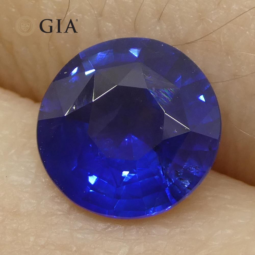 1.68ct Round Blue Sapphire GIA Certified Sri Lanka   For Sale 8