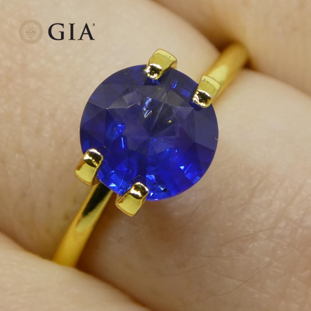 1.68ct Round Blue Sapphire GIA Certified Sri Lanka   For Sale 9