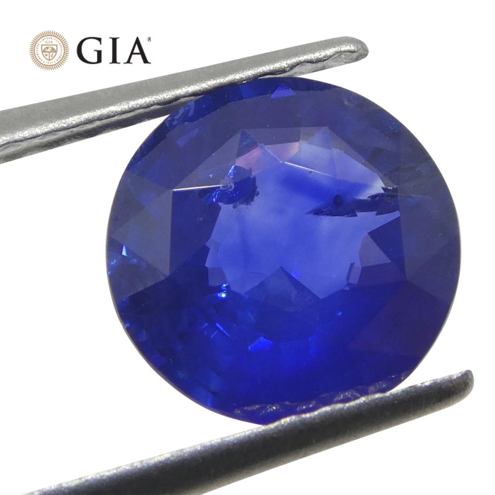 1.68ct Round Blue Sapphire GIA Certified Sri Lanka   In New Condition For Sale In Toronto, Ontario