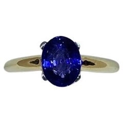 1.68ct Sapphire Royal Ceylon Solitaire Engagement Ring In 18ct Yellow Gold