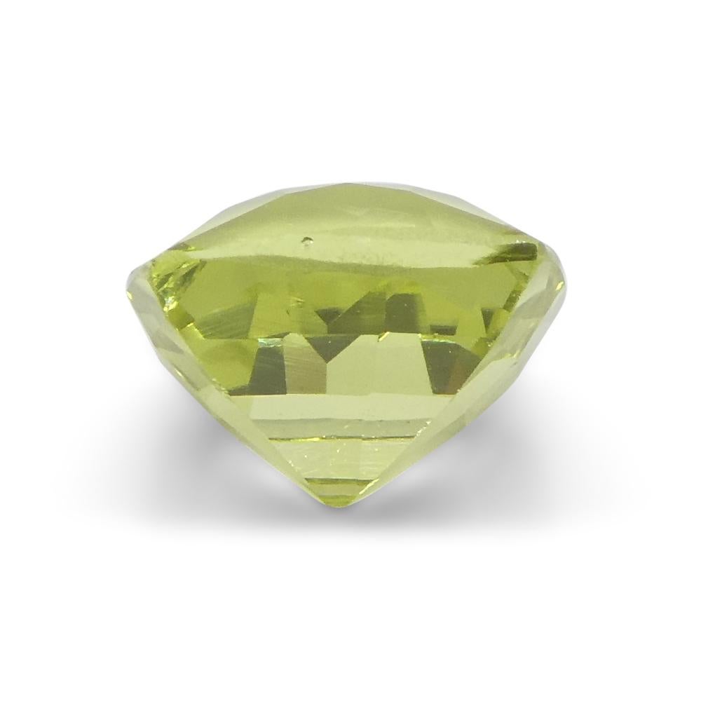 1.68ct Square Cushion Green-Yellow Chrysoberyl from Brazil For Sale 5