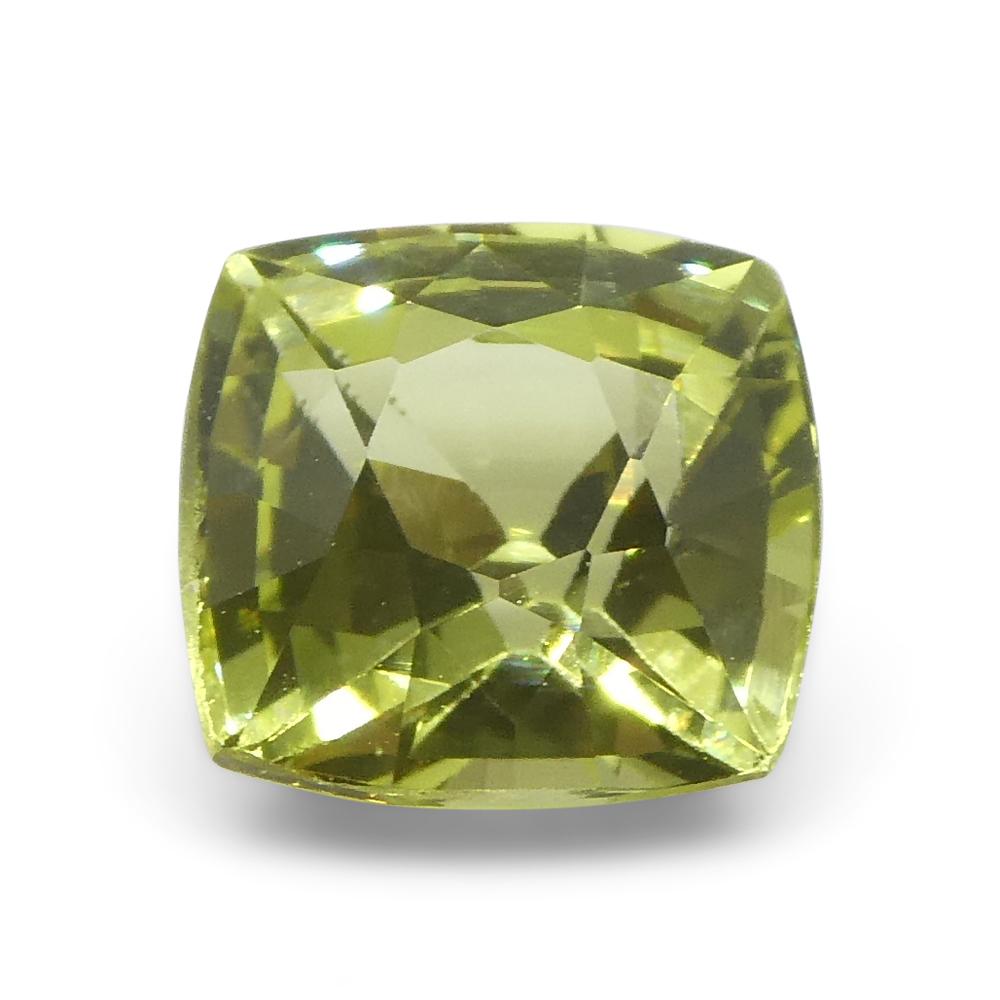 1.68ct Square Cushion Green-Yellow Chrysoberyl from Brazil For Sale 6