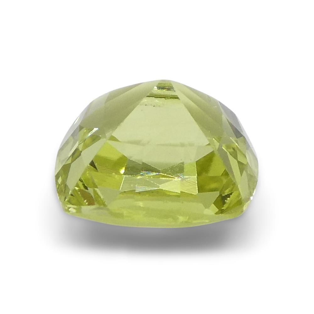 Crisoberillo quadrato verde-giallo a cuscino da 1,68ct dal Brasile in vendita 1