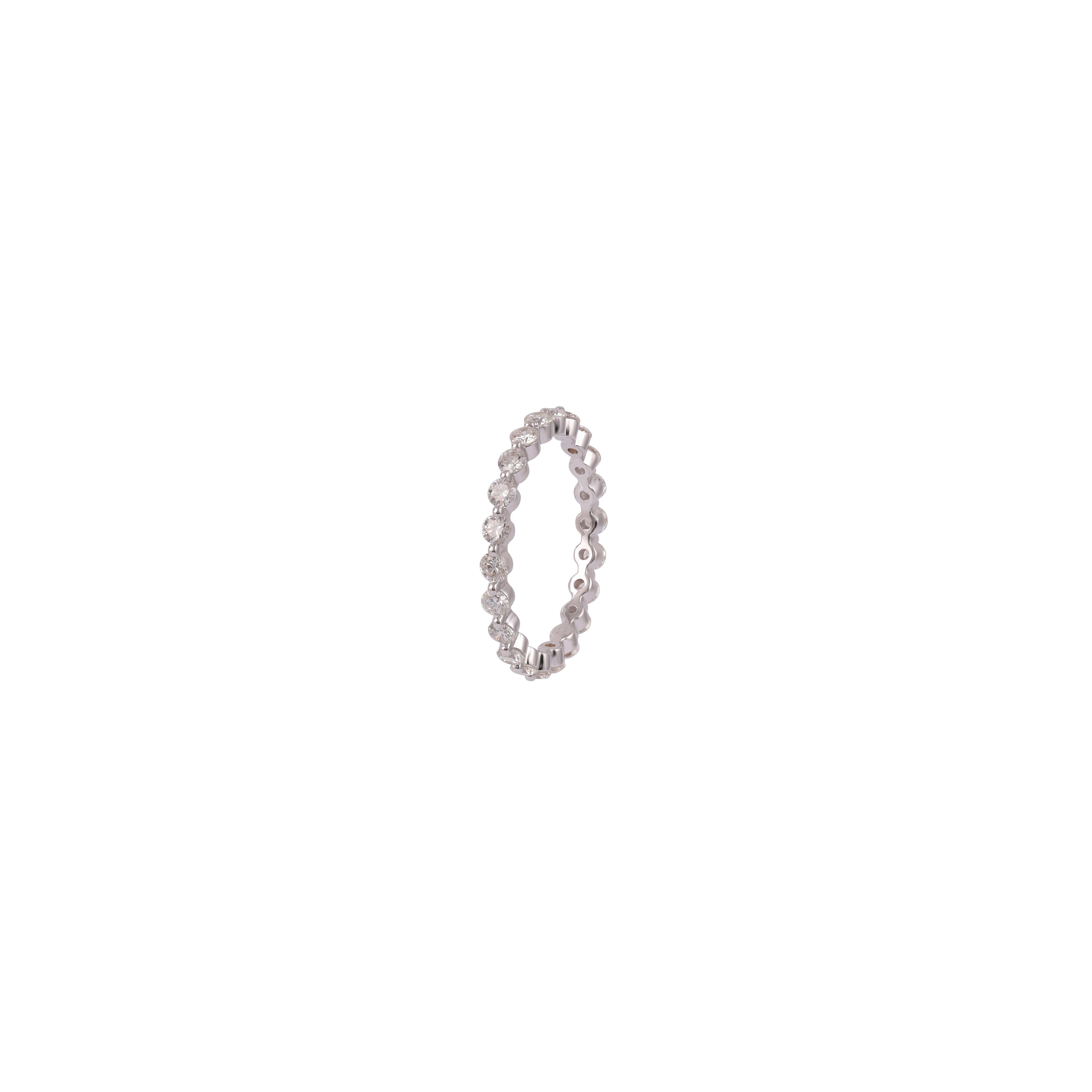 1,69 Karat Klarer Diamant-Ring aus 18 Karat Weißgold (Zeitgenössisch) im Angebot