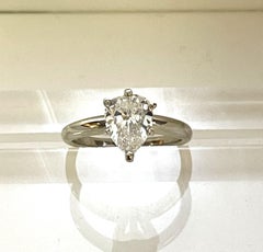 1.69 Carat Pear Shape Diamond Ring