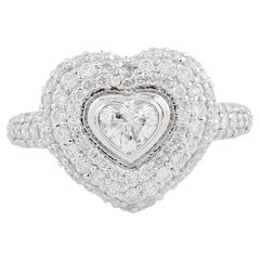 1.69 Karat SI Reinheit HI Farbe Herz Diamantring 14 Karat Weißgold Schmuckschmuck