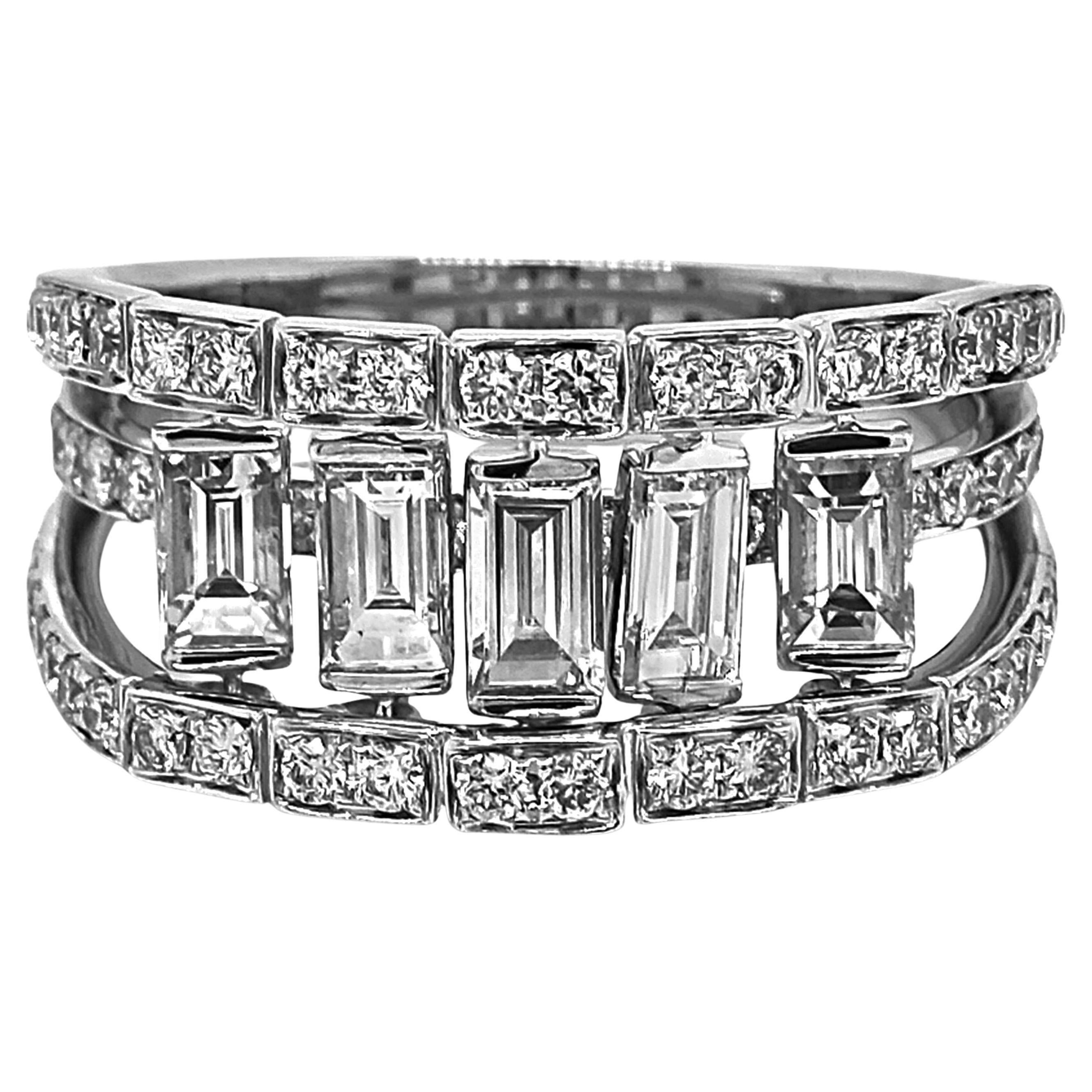 1.69 Carat White Diamond White Gold Ring