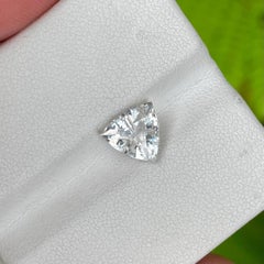 1.69 Carats Bluish White Aquamarine Stone Trilliant Cut Pakistani Gemstone