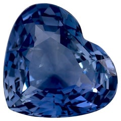 1.69 Ct Blue Sapphire Heart Loose Gemstone
