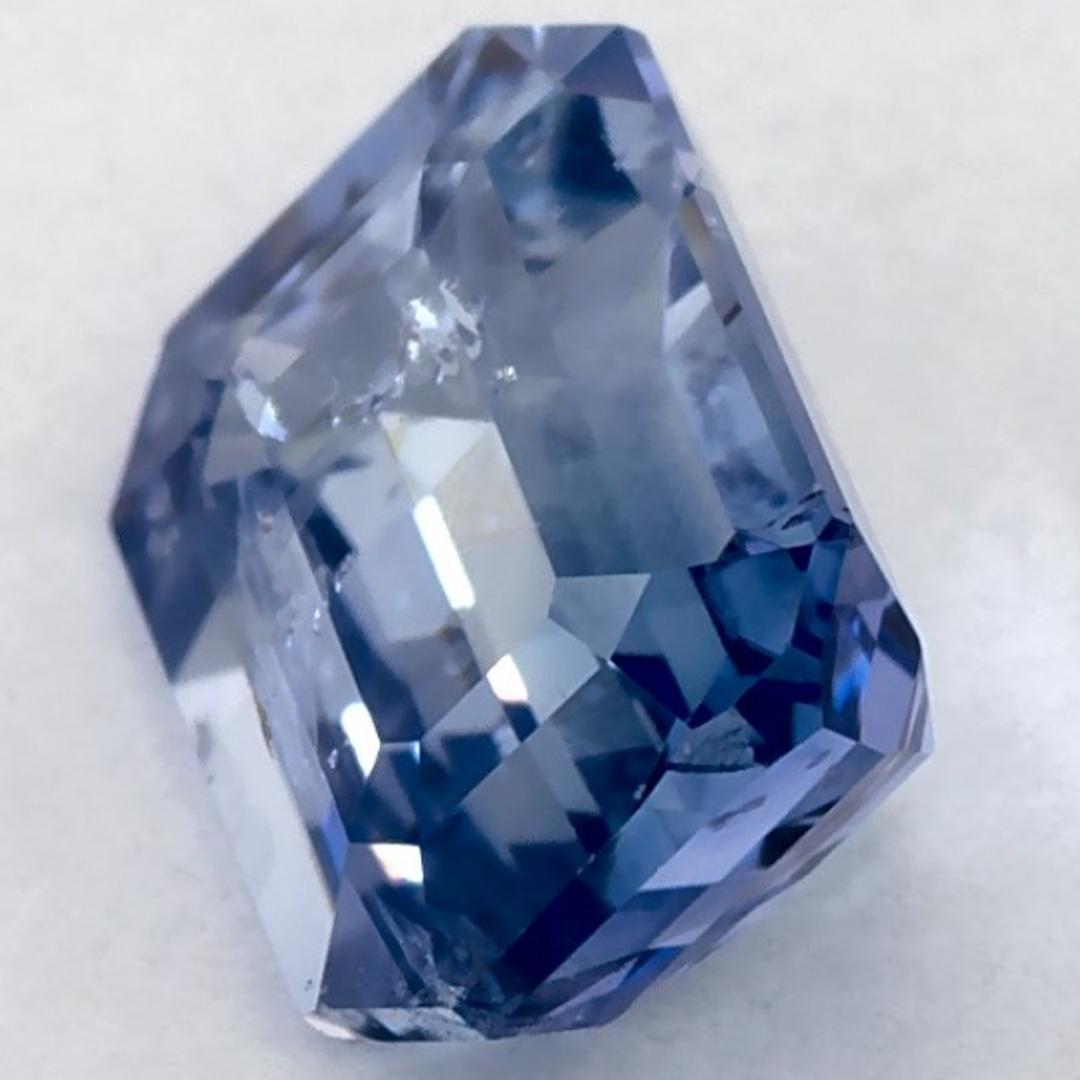 Pierre précieuse taille octogonale saphir bleu 1.69 carat Unisexe en vente