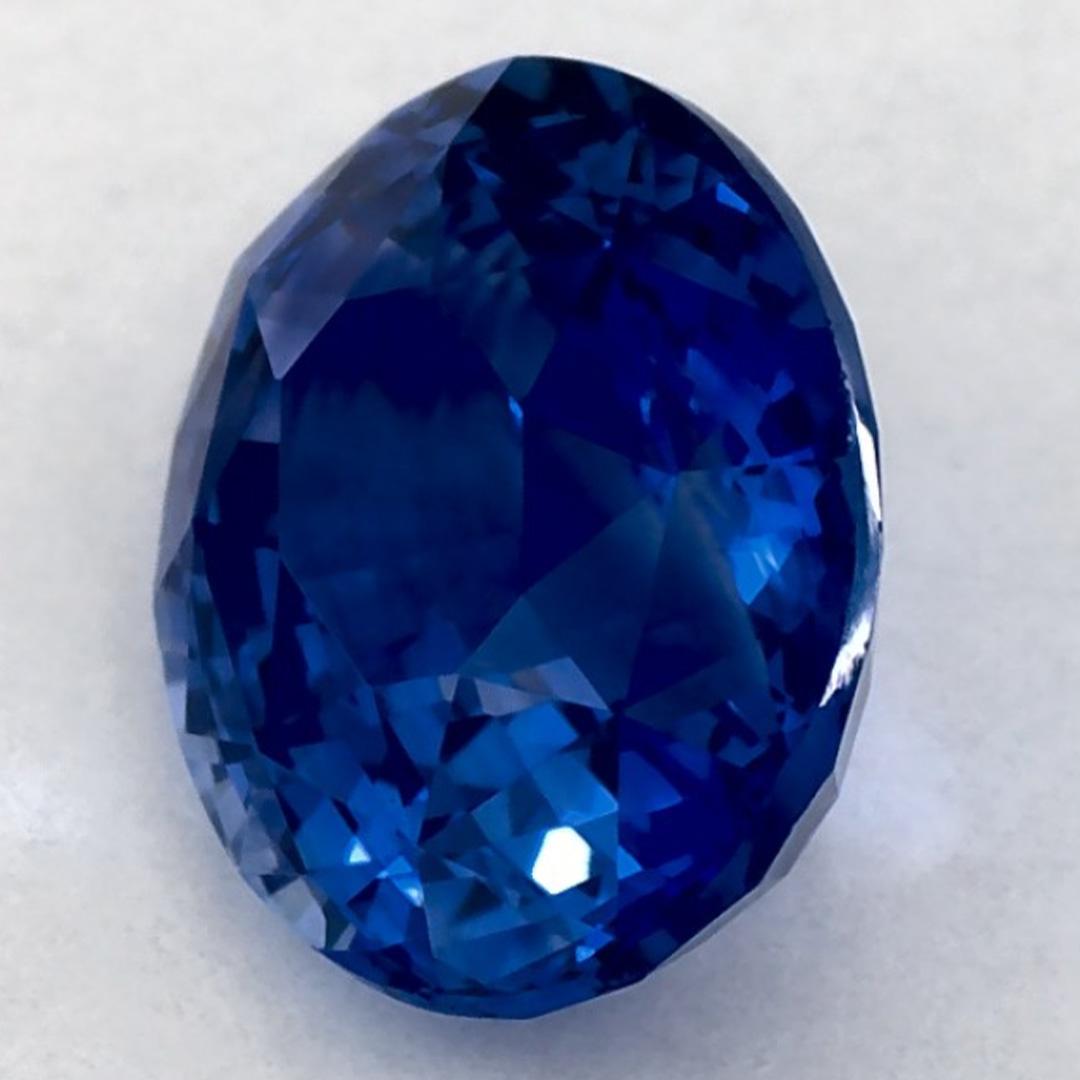 1.69 Karat Blauer Saphir Oval Loser Edelstein Damen im Angebot