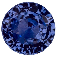 1,69 Karat blauer Saphir rund zertifiziert loser Edelstein