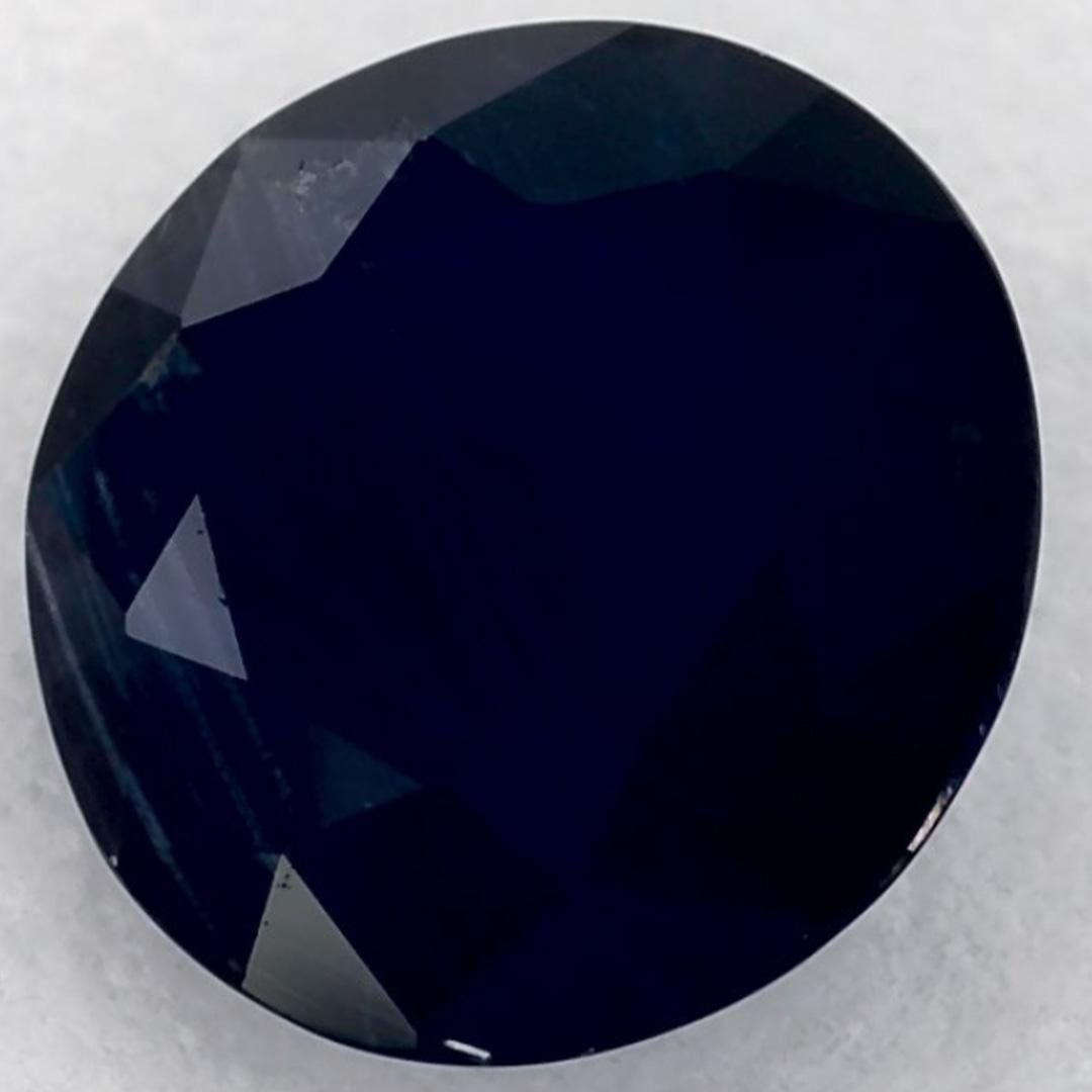 Taille ronde 1.69 Ct Blue Sapphire Round Loose Gemstone (pierre précieuse en vrac) en vente