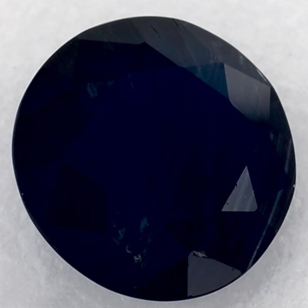 1.69 Ct Blue Sapphire Round Loose Gemstone (pierre précieuse en vrac) Pour femmes en vente