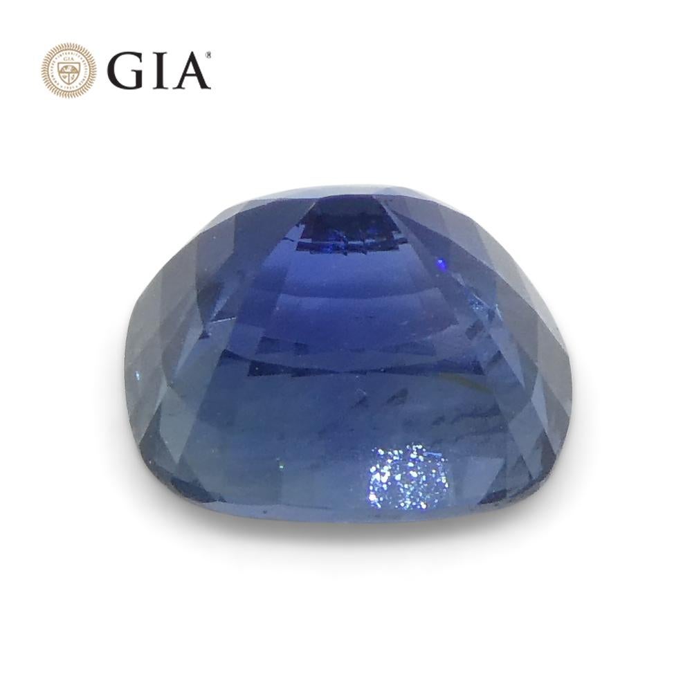 1.69 Ct Bright Blue Sapphire Cushion GIA Certified Unheated For Sale 6