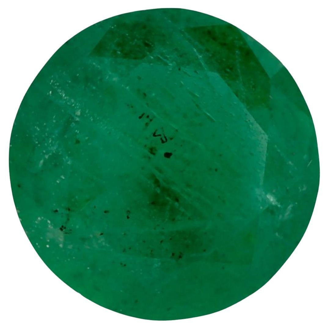 Gema suelta redonda esmeralda de 1.69 ct
