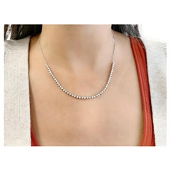 1.69 Karat halber Diamant-Tennis-Halskette