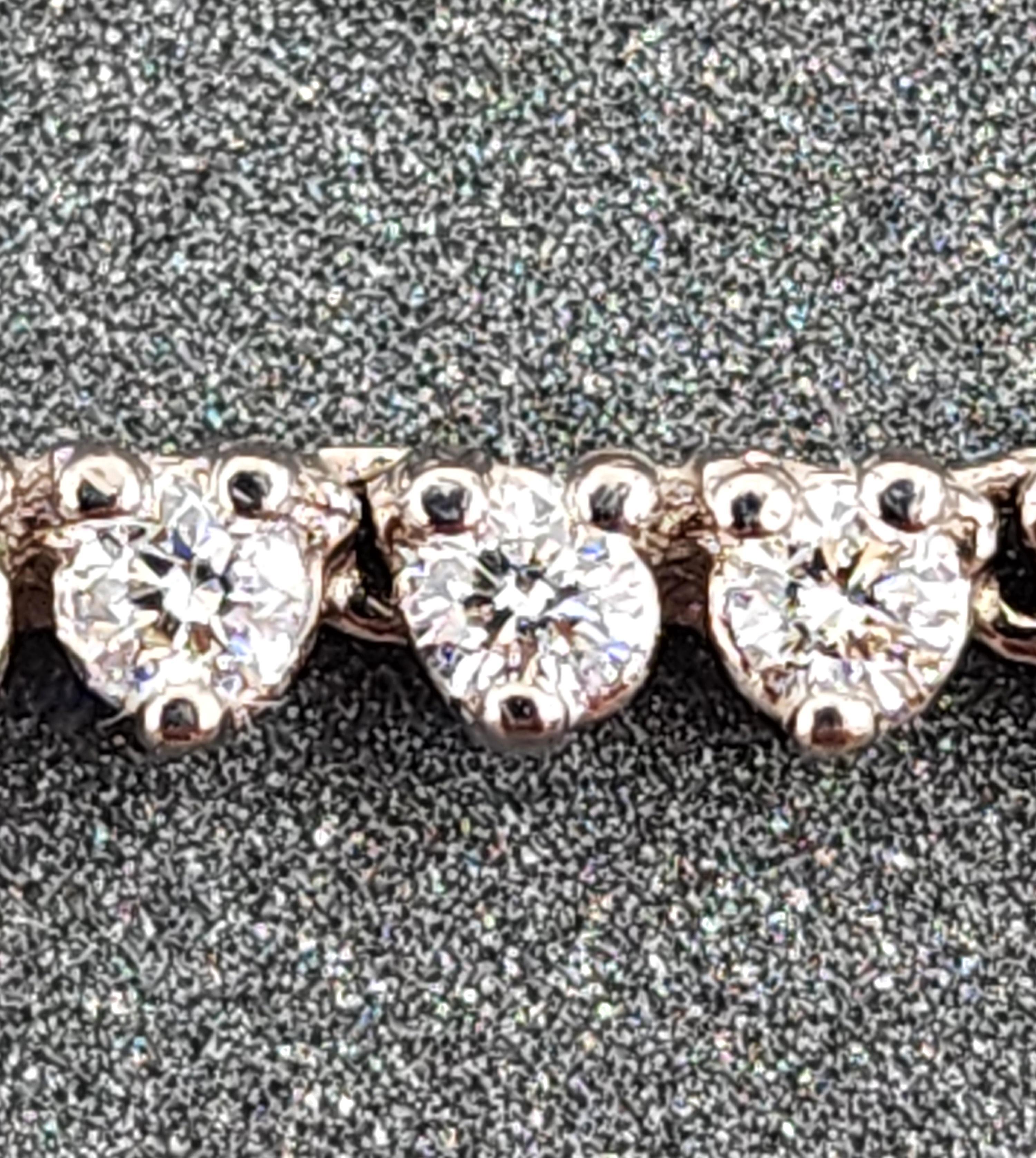 Collar Tenis Diamante Medio 1,69 ct Corte redondo en venta