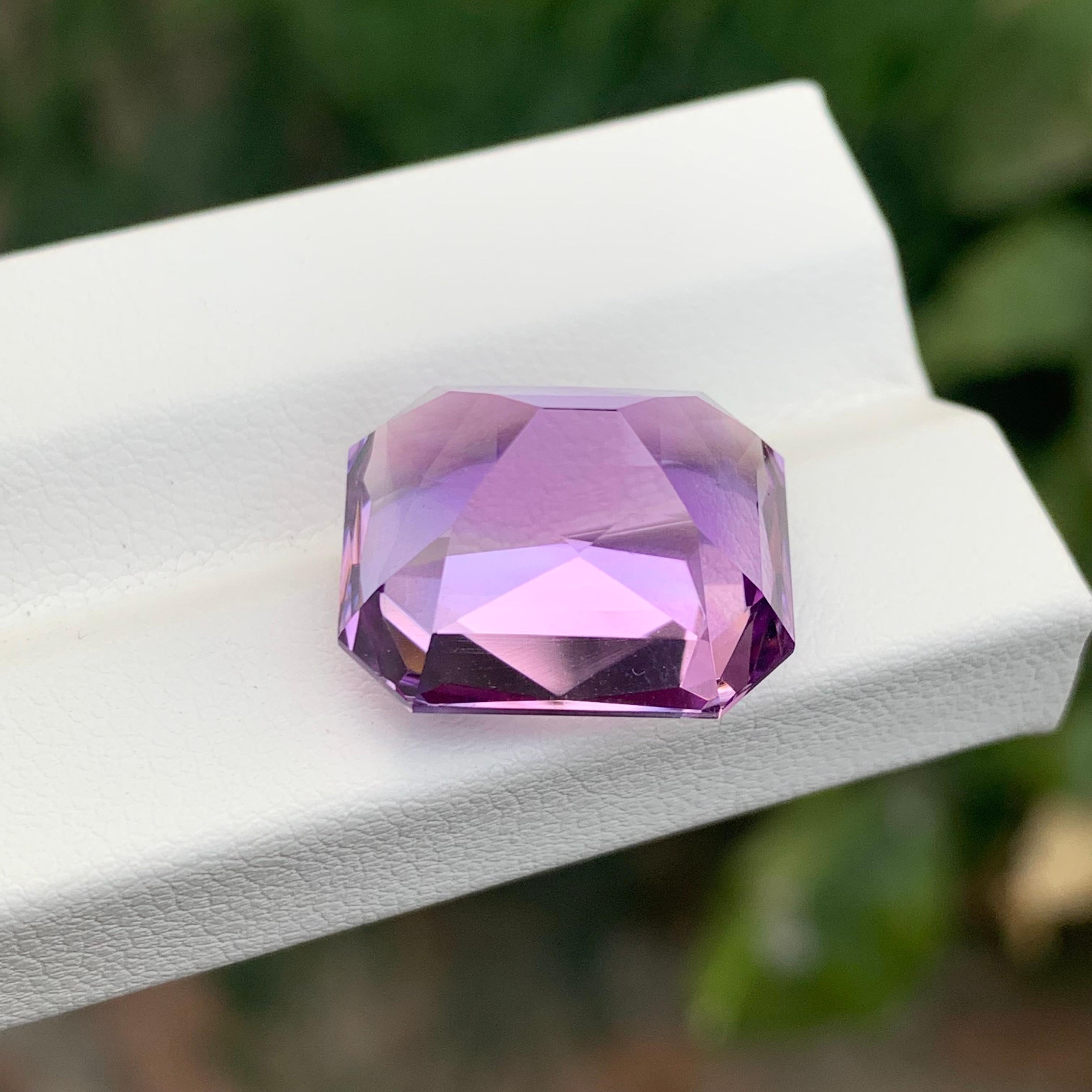 16.90 Carat Natural Loose Amethyst Octagon Shape Gemstone (Améthyste en vrac en forme d'octogone) en vente 5